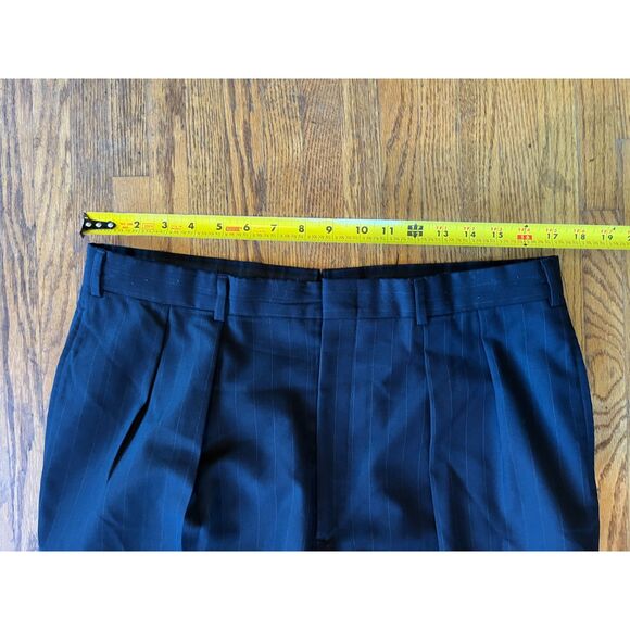 Brooks Brothers Blue Wool 2 Piece Stripe Suit Blazer Jacket Pants Mens Sz Large - Picture 13 of 16